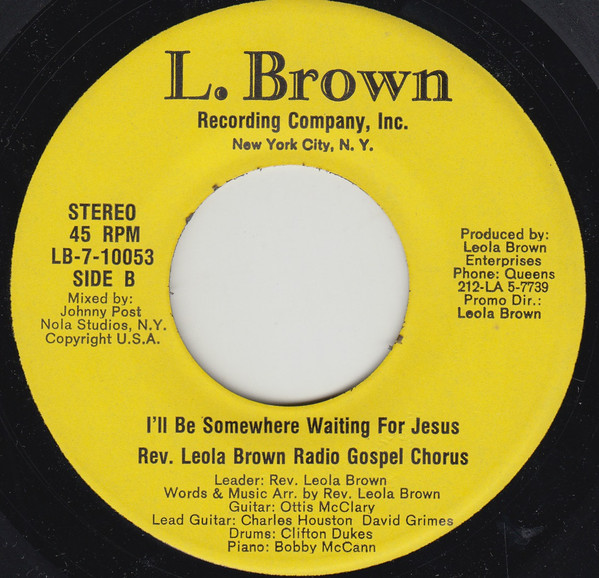 ladda ner album Rev Leola Brown Radio Gospel Chorus - Have You Got Good Religion Yes My Lord