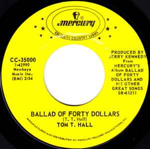 Tom T. Hall - Ballad Of Forty Dollars album cover
