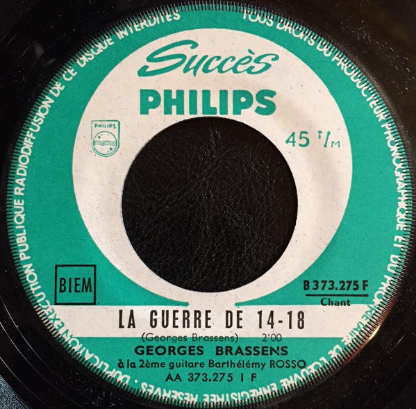 lataa albumi Georges Brassens - La Guerre De 14 18