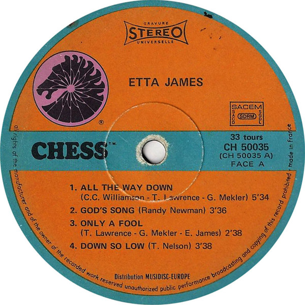 Etta James – Etta James (1973, Vinyl) - Discogs