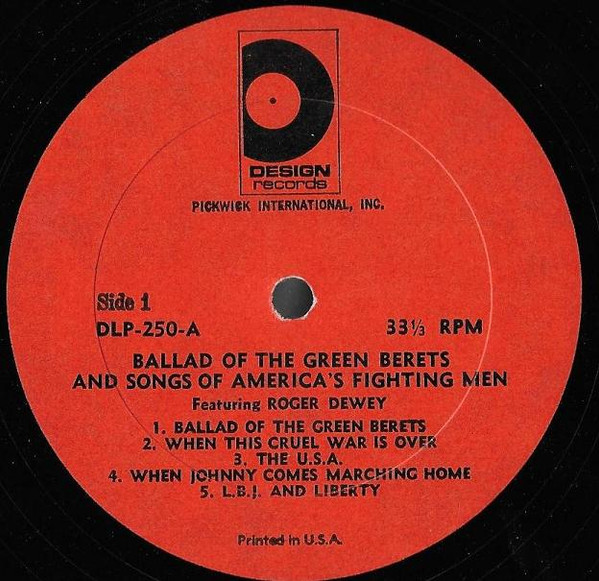 descargar álbum Roger Dewey - Ballad Of The Green Berets Songs Of Americas Fighting Men