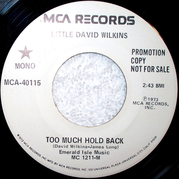 last ned album Little David Wilkins - Too Much Hold Back