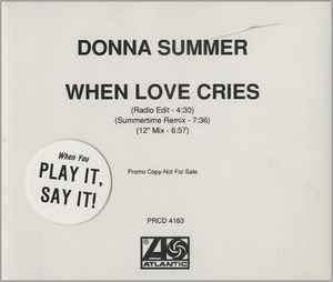 Donna Summer - When Love Cries album cover