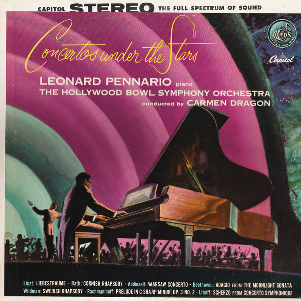 Conciertos bajo las estrellas-Leonard Pennario Dragon Hollywood Bowl Capitol 