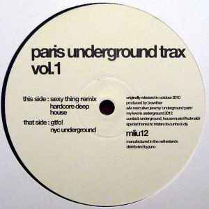 Vol. 1 - Paris Underground Trax