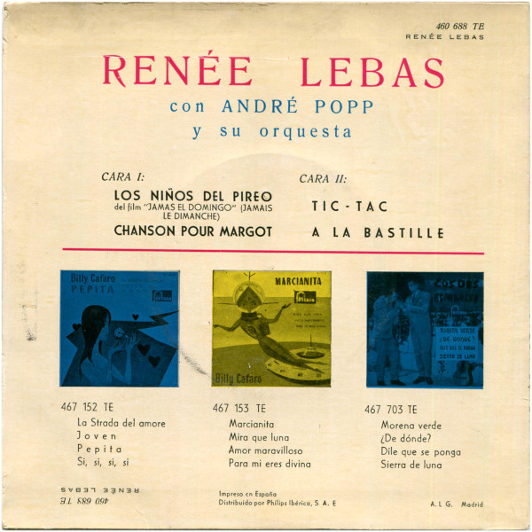 Album herunterladen Renée Lebas - Renée Lebas Con André Popp y Su Orquesta
