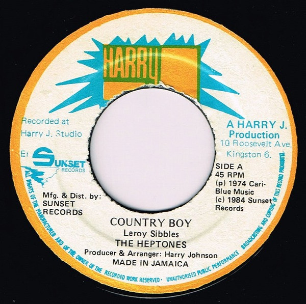 The Heptones – Country Boy (1974, Vinyl) - Discogs