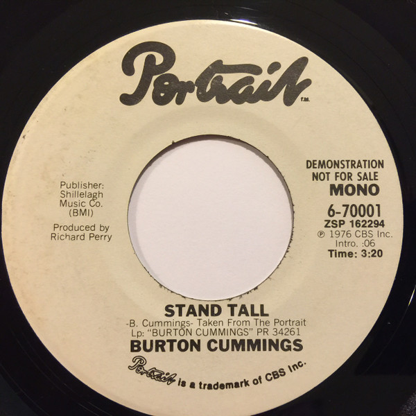 Burton Cummings Stand Tall 1976 Vinyl Discogs