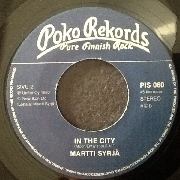 télécharger l'album Martti Syrjä - Tyttö Koulussani In The City