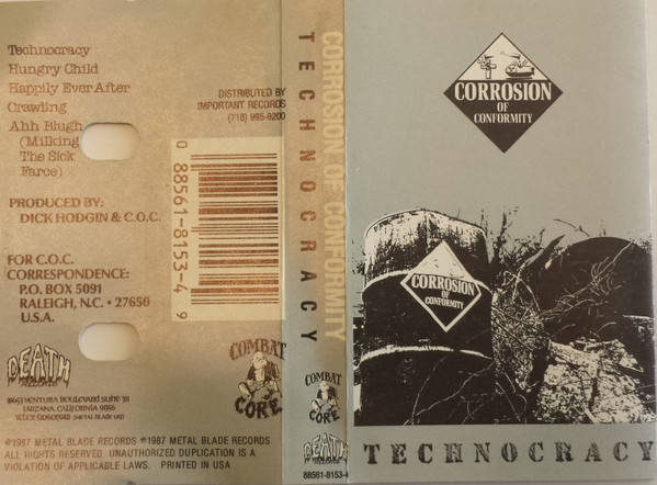 Corrosion Of Conformity – Technocracy (1987, Vinyl) - Discogs