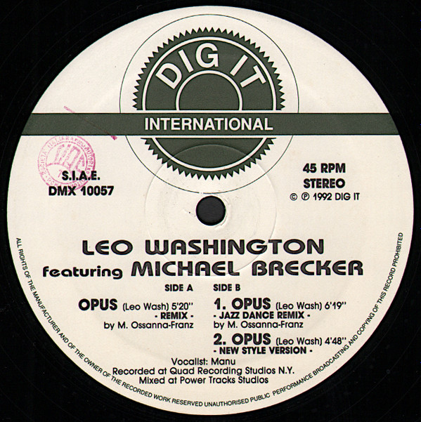 ladda ner album Leo Washington Featuring Michael Brecker - Opus