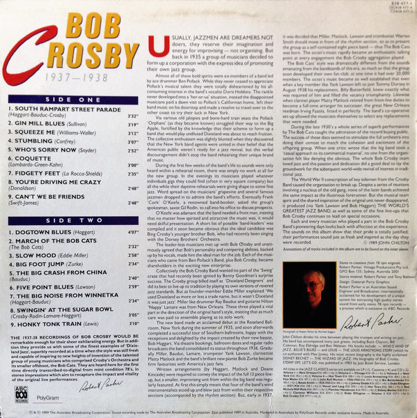 last ned album Bob Crosby - Bob Crosby 1937 to 1938