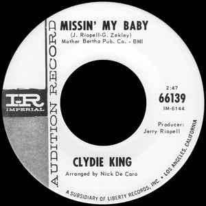 Clydie King - Missin' My Baby album cover