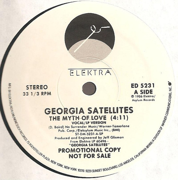 Georgia Satellites – The Myth Of Love (1986, Vinyl) - Discogs