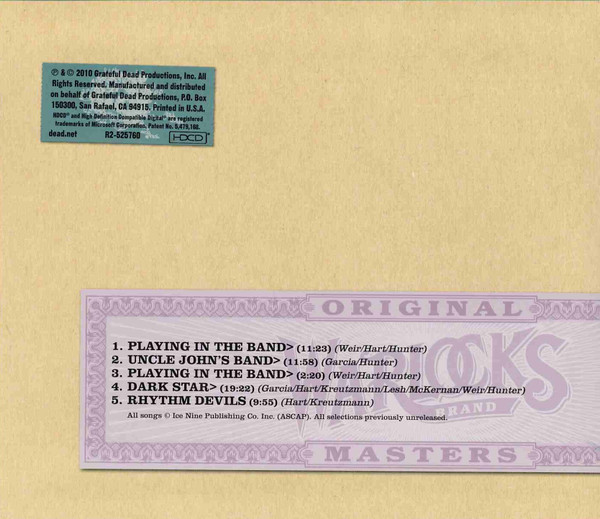 Album herunterladen Grateful Dead - Formerly The Warlocks Hand Picked In Hampton Virginia October 8th 9th 1989