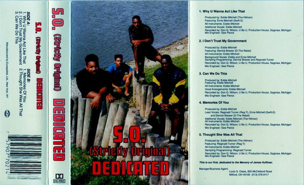 S.O. (Strictly Original) – Dedicated (1994, Cassette) - Discogs