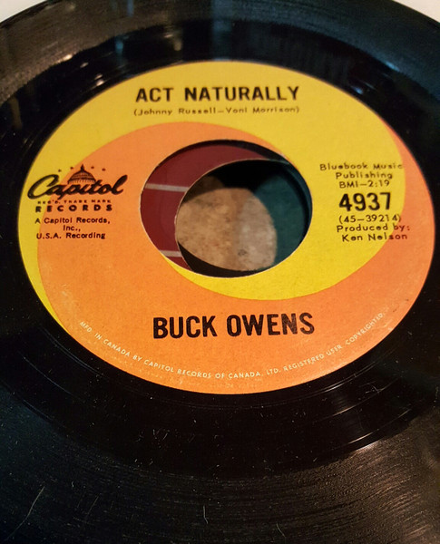 Buck Owens – Act Naturally / Over And Over Again (1963, Vinyl