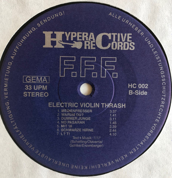 télécharger l'album FFF - Electric Violin Thrash
