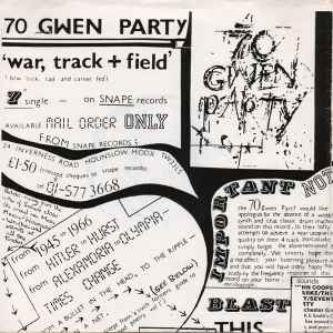 70 Gwen Party - War, Track & Field album cover