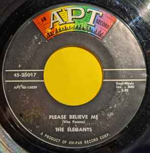 The Elegants – Please Believe Me (1958, Vinyl) - Discogs