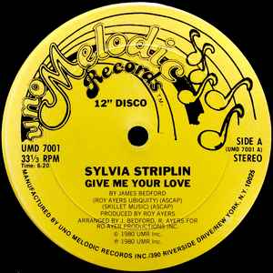 Sylvia Striplin - Give Me Your Love album cover