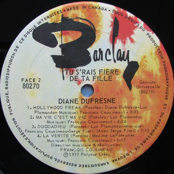 Diane Dufresne - Maman Si Tu M'Voyais | Barclay (80270) - 4