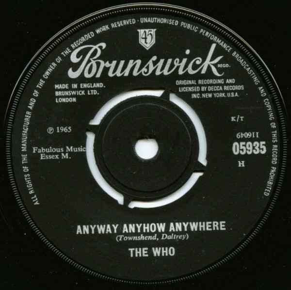 The Who - Anyway Anyhow Anywhere | Releases | Discogs