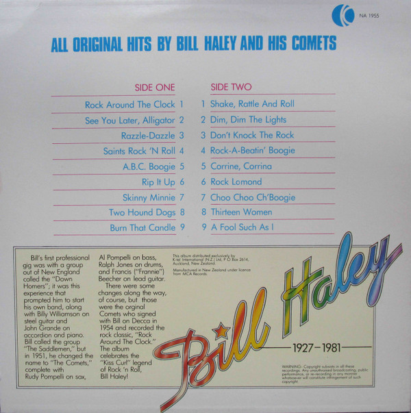 last ned album Bill Haley And His Comets - Bill Haley 1927 1981