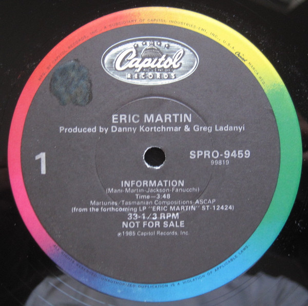 télécharger l'album Eric Martin - Information