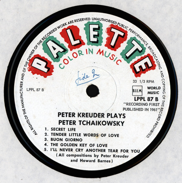 last ned album Peter Kreuder - Plays Peter Tchaikovsky