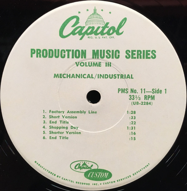 Album herunterladen Unknown Artist - Capitol Production Music Series Volume III No 11 MechanicalIndustrial