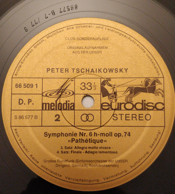 descargar álbum Gennadij Roshdestwenskij, Tschaikowsky, Grosses RundfunkSinfonieorchester Der UdSSR - 6 Sinfonie Pathétique
