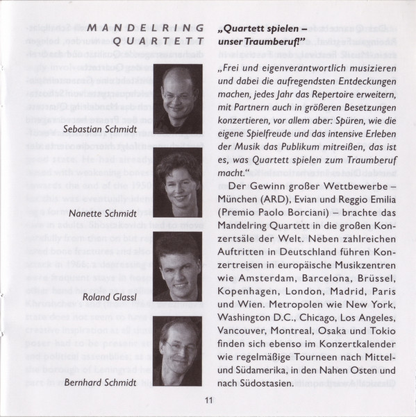Album herunterladen Shostakovich Mandelring Quartett - Complete String String Quartets Vol IV