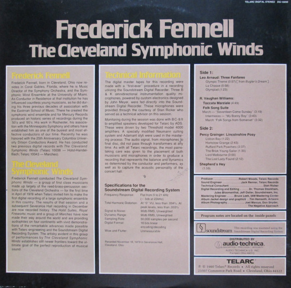 télécharger l'album Arnaud Vaughan Williams Grainger Frederick Fennell The Cleveland Symphonic Winds - Frederick Fennell The Cleveland Symphonic Winds