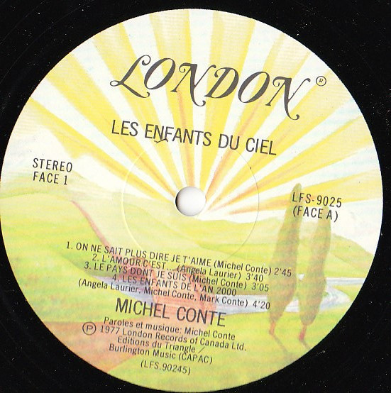 Michel Conte / Angela Laurier / Mark Conte - Les Enfants Du Ciel | London Records (LFS 90245) - 7