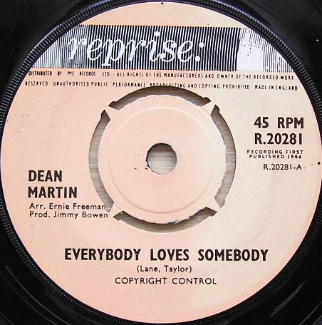 Dean Martin = ディーン・マーティン – Everybody Loves Somebody / A