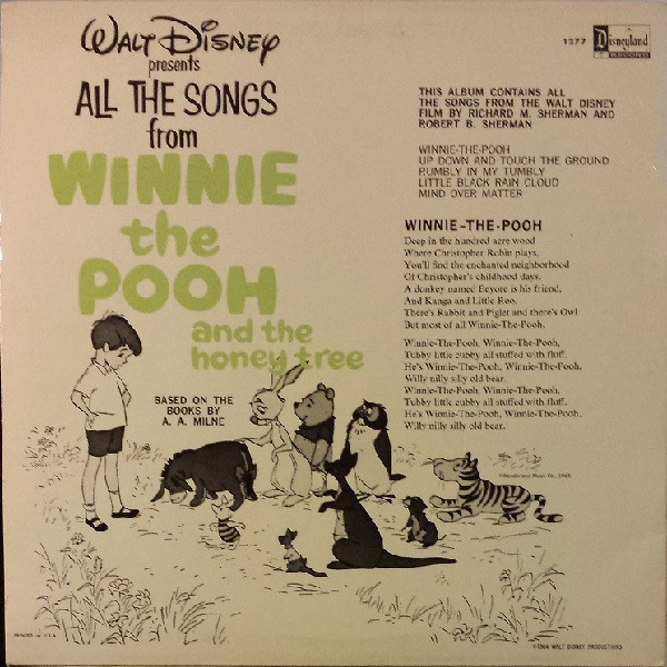 descargar álbum Unknown Artist - Walt Disney Presents All The Songs From Winnie The Pooh And The Honey Tree