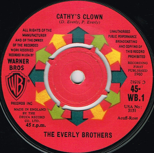 定休日以外毎日出荷中] Everly Brothers - Cathy's Clown 洋楽 - ny