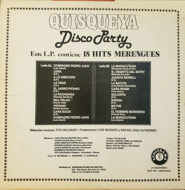 lataa albumi Tito Delgado Y Su Orquesta - Quisqueya Disco Party
