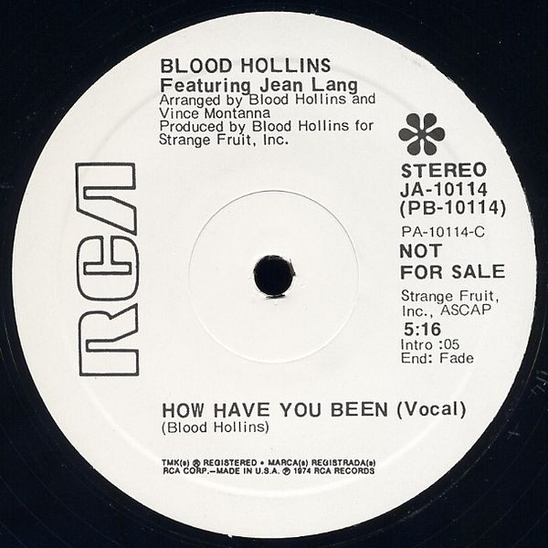 Blood Hollins feat. Jean Lang – How Have You Been (1974, Vinyl 