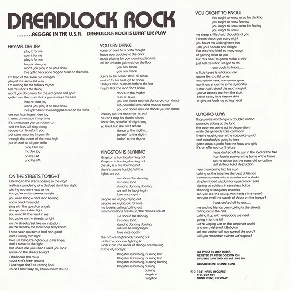 ladda ner album Jack Miller - Dreadlock Rock