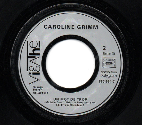 last ned album Caroline Grimm - La Vie Sans Toi