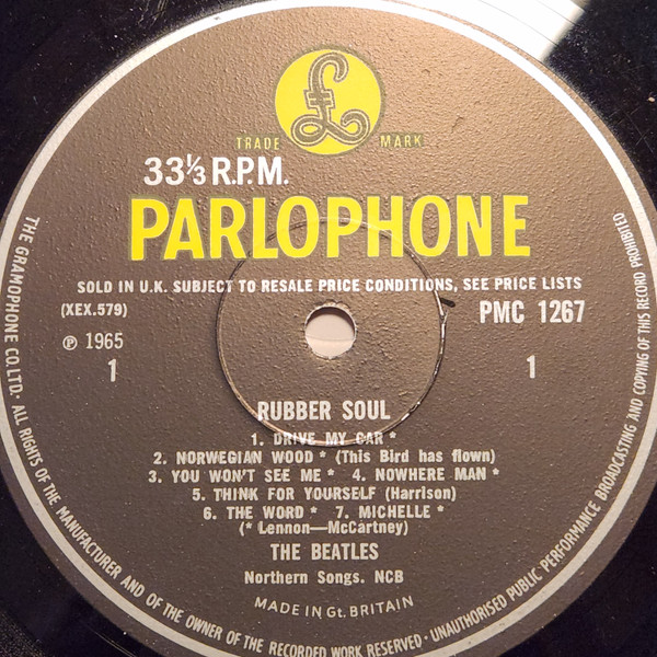 The Beatles – Rubber Soul (1966, Sans Serif, Ernest J. Day, Vinyl