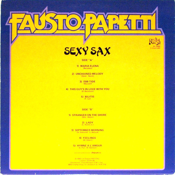 télécharger l'album Fausto Papetti - Sexy Sax