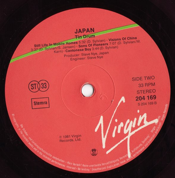 Japan – Tin Drum (2006, Mediamotion Pressing, CD) - Discogs