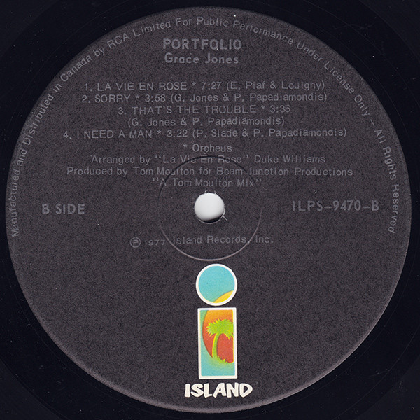 Grace Jones - Portfolio | Island Records (ILPS 9470) - 6