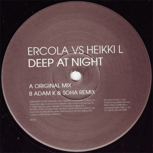 Ercola vs. Heikki L – Deep At Night (2008, Vinyl) - Discogs