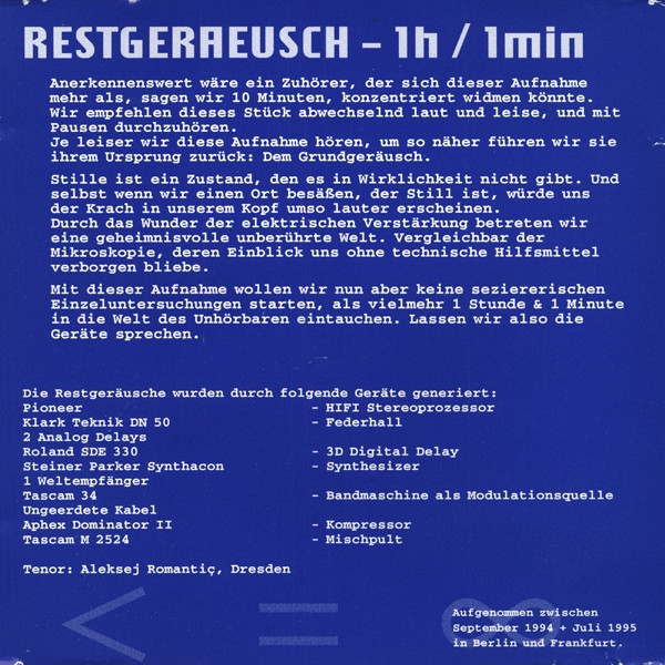 descargar álbum Restgeraeusch - 1h1min