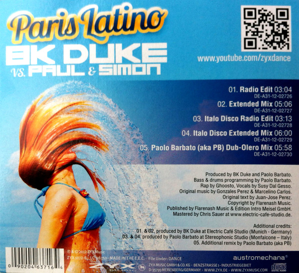 télécharger l'album BK Duke VS Paul & Simon - Paris Latino