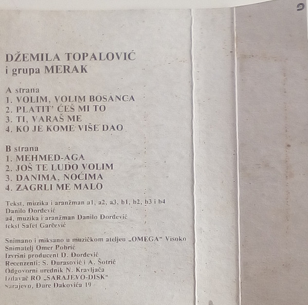 télécharger l'album Džemila Topalović Grupa Merak - Volim Bosanca